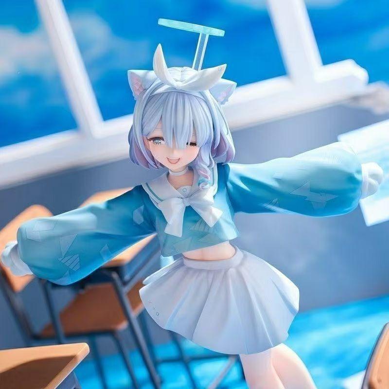 Azure blue sailor suit cute beautiful girl Alona hand-made, 21cm