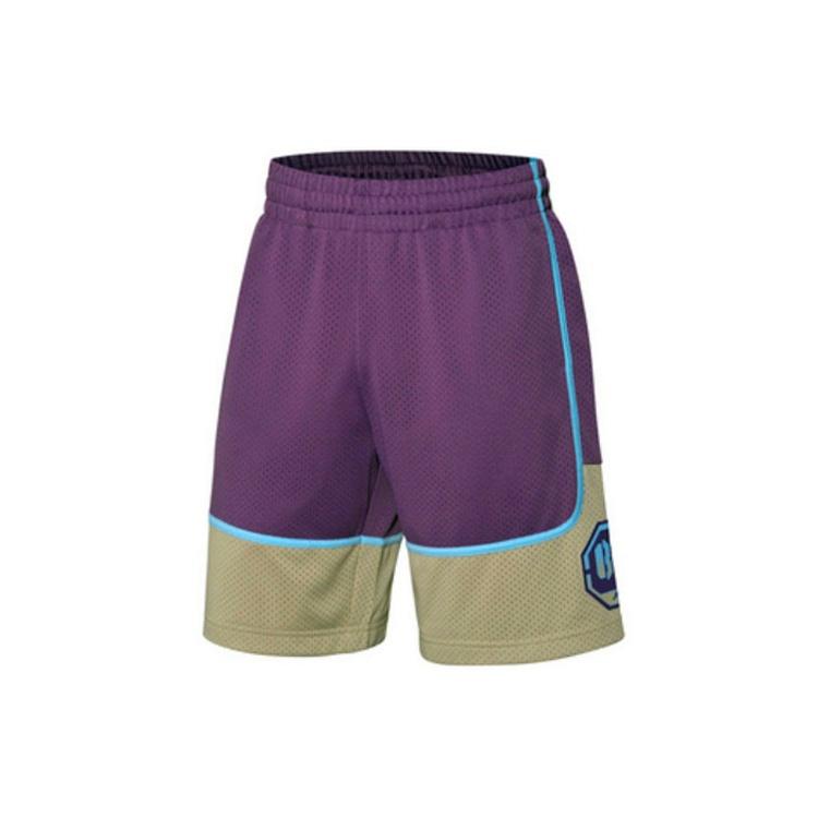 Li-Ning XLARGE x BadFive Logo Basketball Shorts Purple Men s AAPP441-1 L