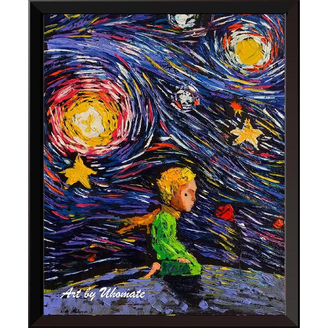 Uhomate The Little Prince Fox Le Petit Prince Little Prince Vincent Van Gogh Starry Night Posters Home Canvas Wall Art Nursery Decor Living Room Wall