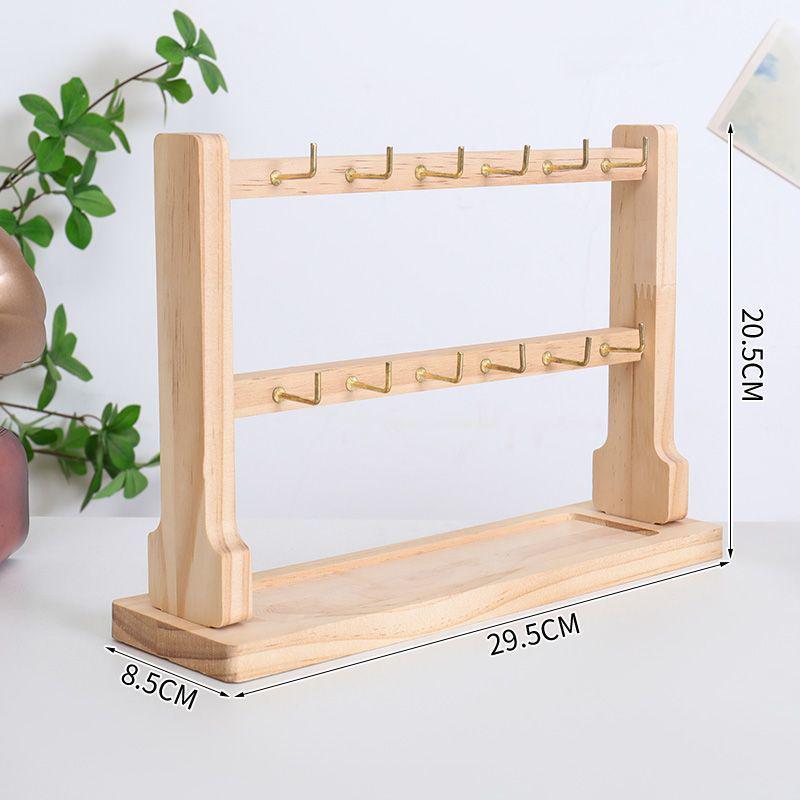 

Jewelry Organizer Stand: Necklace, Bracelet, Keychain, Stud Earrings Display Rack with Hooks