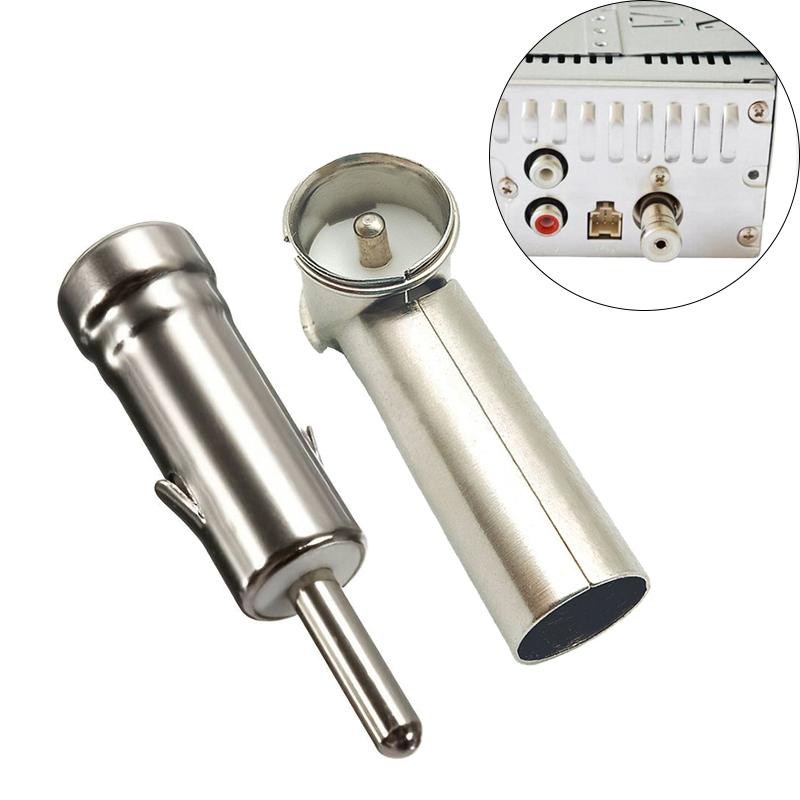 1PCS Car Radio Aerial Antenna Adapter Coax Interface Adapter DIN Jack Female To ISO Plug Male Right Angle Connector