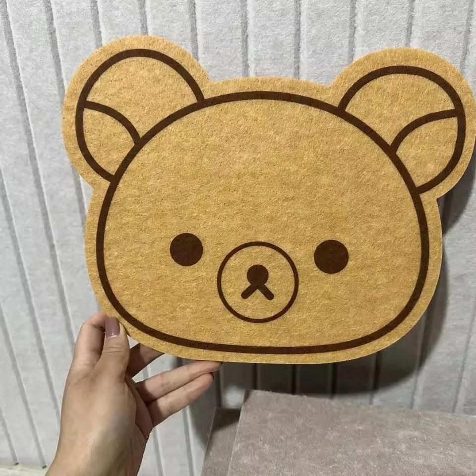 

Мультфильм Rilakkumas Фетровая доска Kawaii Rilakkumas Медведь Настенная наклейка Доска для сообщений Фото Куклы Подвесная доска Настенный декор для дома 30x24cm