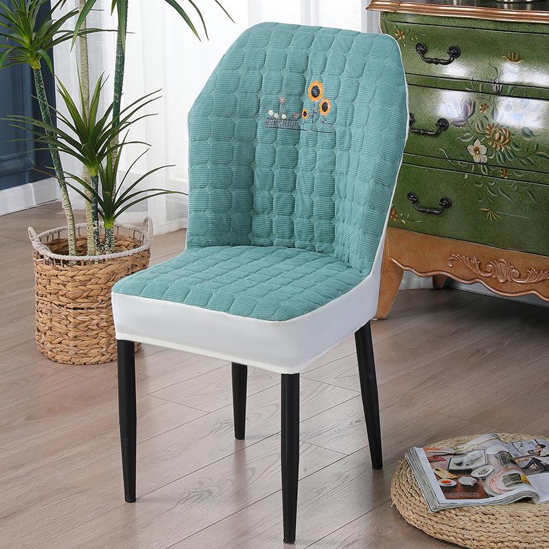 Armour Curved Chair Cover for Four Seasons Universal Household Dining Chair Full-inclusive Deep Curved Stool Cover for High Elasticity