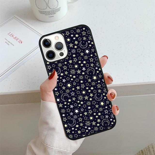 Sun Moon Stars Phone Case For iPhone 17 Air 13 12 14 15 16  Cover For Apple 14 15 16 Pro Max 6S Plus Coque
