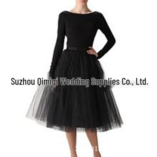 European & American Multi-Color 1-Meter Five-Layer Tulle Puffy Skirt – Adult Mid-Length