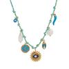 Collana intrecciata Collana corda in acciaio inossidabile Collana con ciondolo a charm Collana regolabile Adatta per l'uso quotidiano