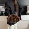 Falten Kleine Wolke Schultertasche Damen Fashi Aufbewahrungstasche Winter Flauschig Trendig Bequem und Vielseitig Textur Umhängetasche