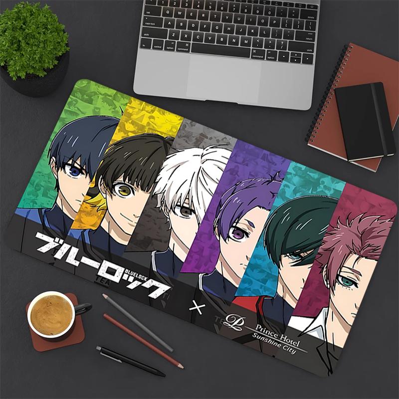 1Pc Colorful Anime Characters Gaming Mouse Pad Keyboard Desk Mat Non-slip Rubber Lock Edge Waterproof Computer Mousepad for Office Home Decor S1697