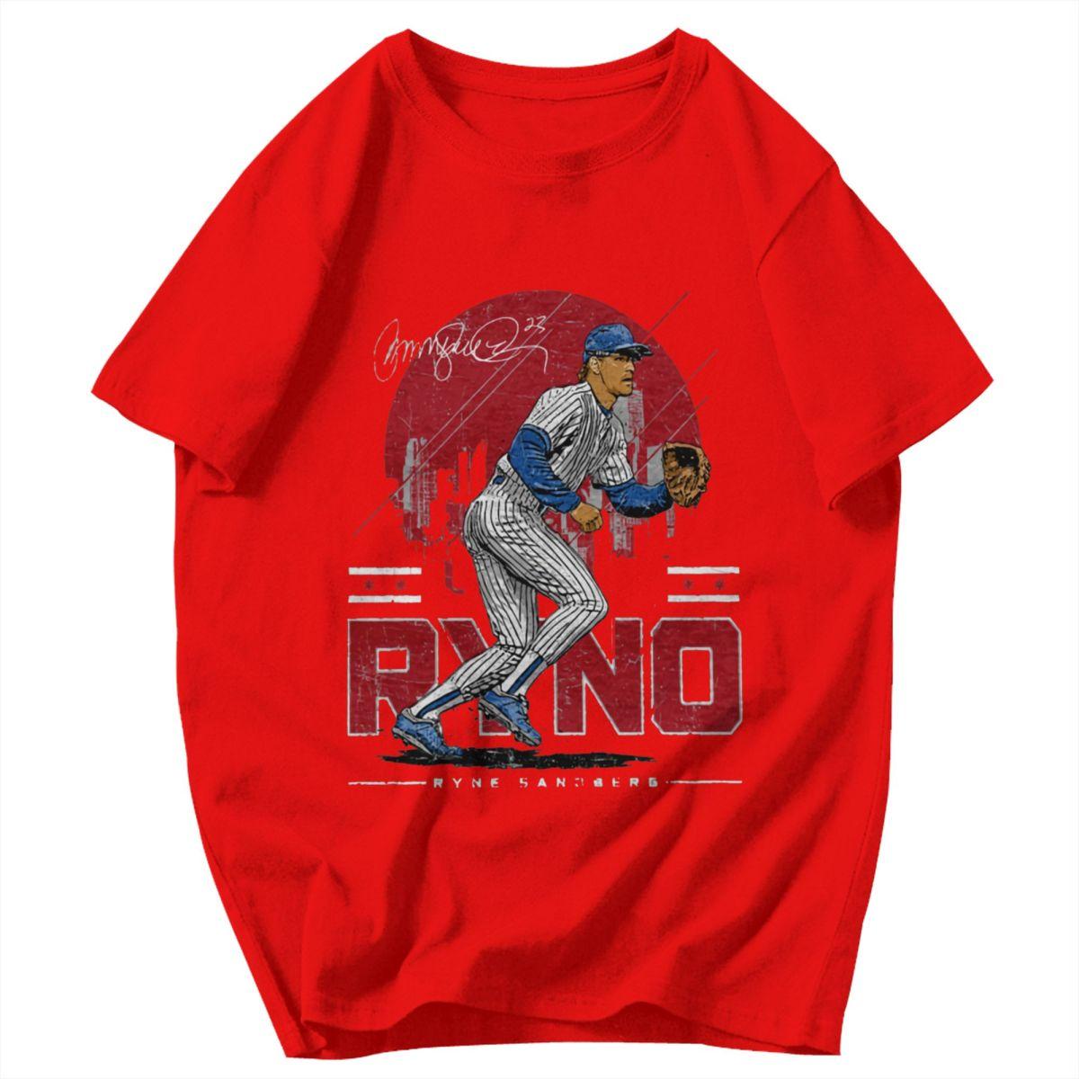 Men T Shirt Ryne Sandberg Skyline Gifts Y2K Graphic Crewneck Unisex Tops T Shirts S