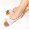 Chaussettes de bateau antidérapantes en coton à cinq doigts Printemps Été, Coupe basse Style Coréen pour Femmes