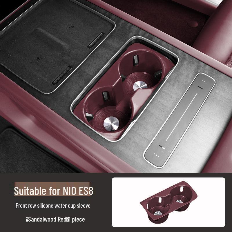 Nio ES8 Silicone Cup Holder: Fits 26 Models, Anti-dirty Protective Cover, Car Interior Decoration Accessory.
