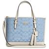 Canvas Leather Tote Bag , Shopping Bag , Handbag , Crossbody Bag 25 Women's Blue Monogram White (Unisex) Handbags CA142 IMUDY