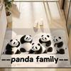 Cute Panda Diatomite Bath Mat - Super Absorbent Fast Dry Door Mat Anti-Slip Waterproof Floor Mat for Bathroom Kitchen Laundry Room