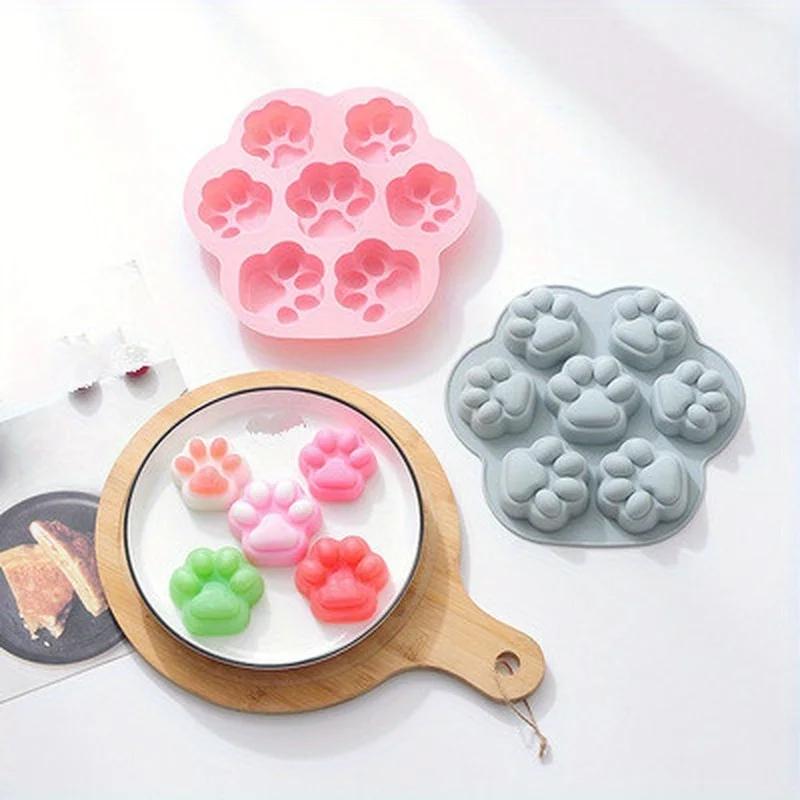 Ručně vyráběná kreativní roztomilá malá tlapka silikonová forma forma na mýdlo kuchyňské nástroje na zdobení dortů příslušenství potřeby nástroje