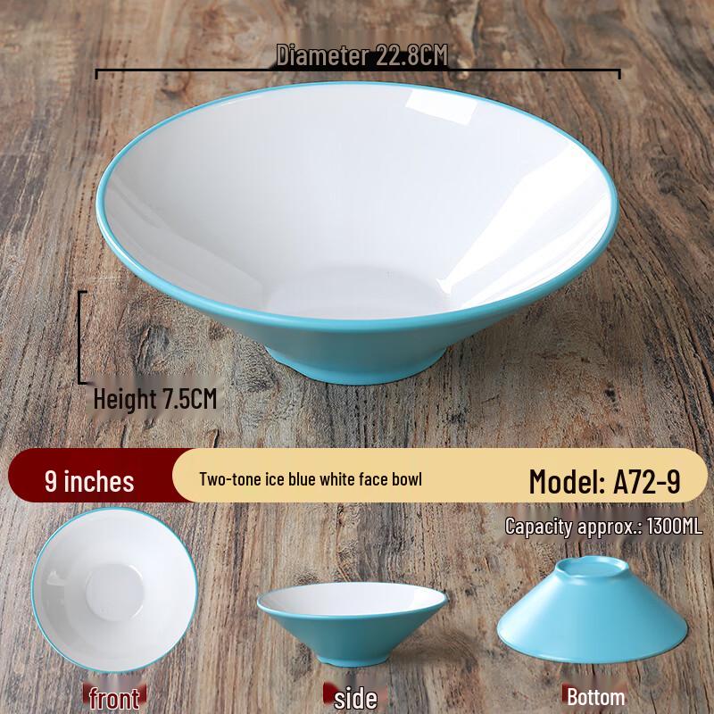 Zhebu Commercial Melamine Two-Tone Noodle Bowl