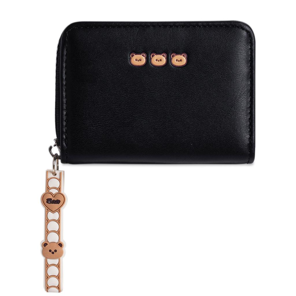 Dopamine Color Mini Women's Short Wallet Compact Cute Card Holder Money Clip Pocket For Student Cash Coin Storage Oragnizer