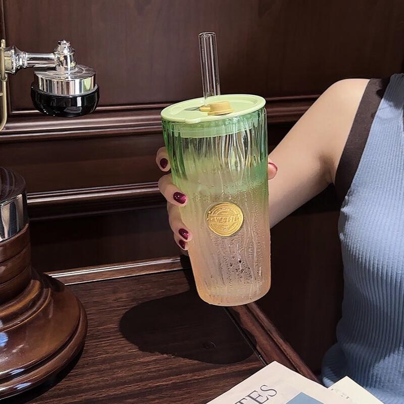 Shangqi Gradient Glass Straw Tumbler