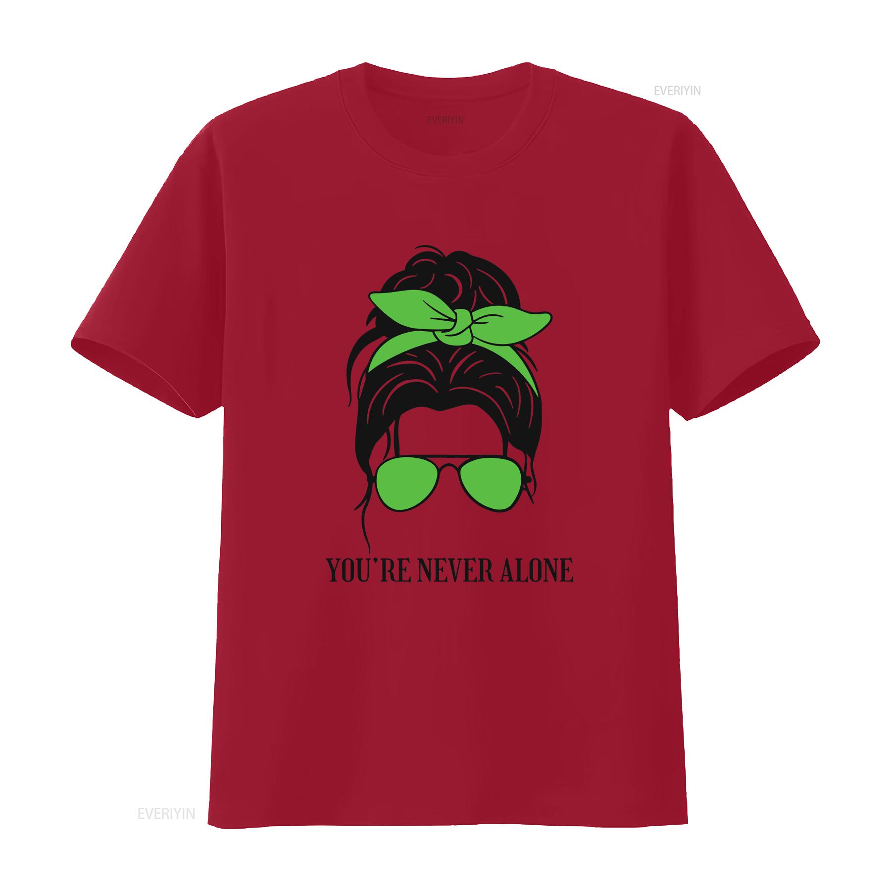 

Youre Never Alone Mental Health Awareness Month Support t shirt vintage Washed Stretched homme Soft graphic Comfortable S