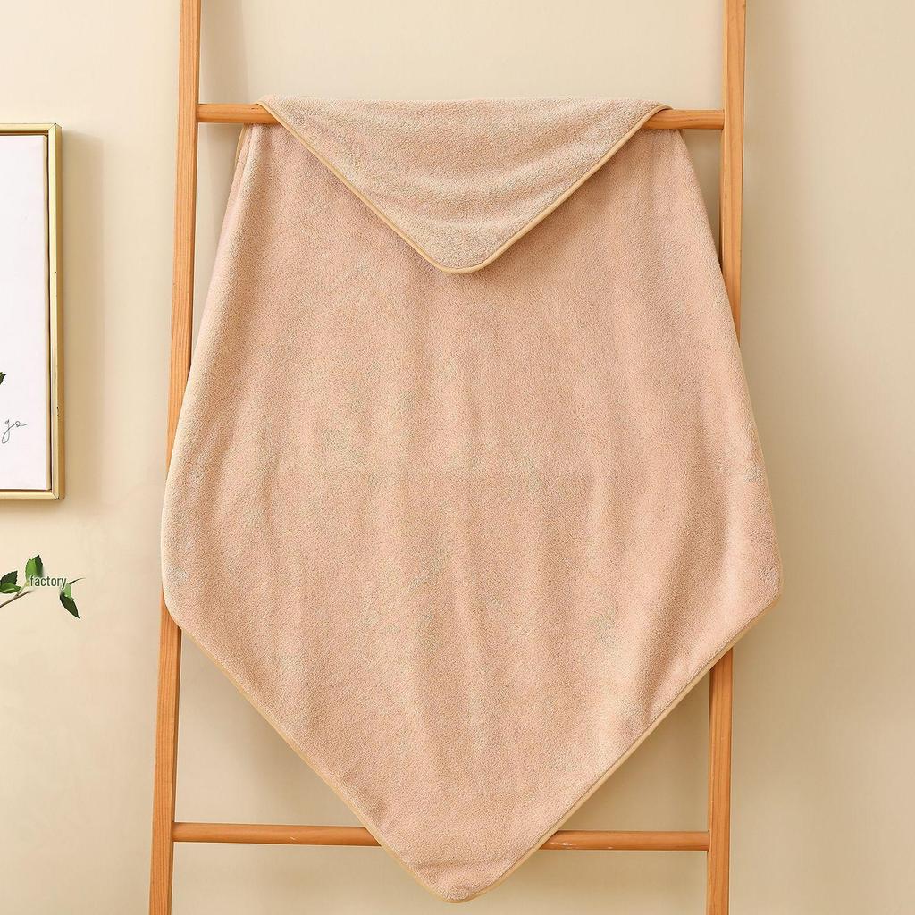 Cartoon Hooded Baby Swaddle & Bath Towel - Coral Fleece, Absorbent, Embroidered, Newborn To Toddler