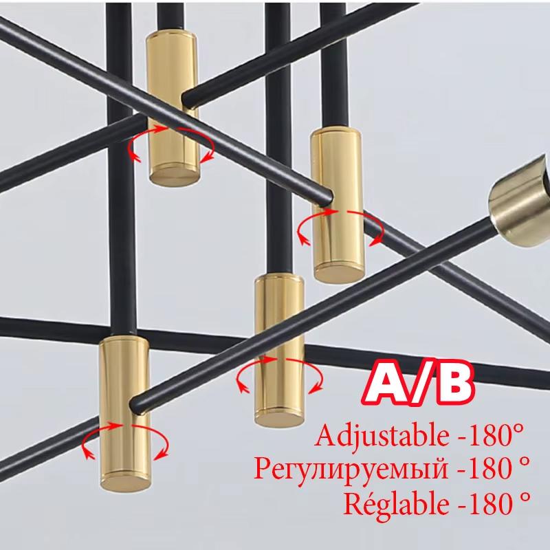 Ceiling Lights Modern Multiple LED E27 Lamp Base Black/White/Gold For Living Room / Bedroom Indoor Lighting Retro