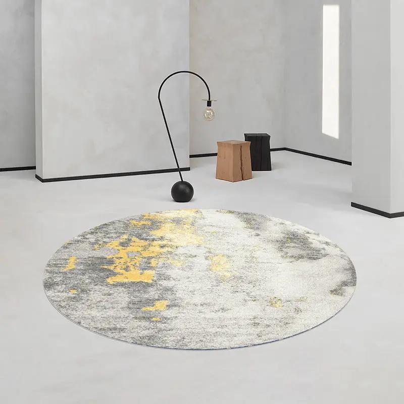 Light Luxury Round Carpet for Girls, Bedside Rugs, Children's Hanging Basket, Computer Chair Floor Mat, Bedroom, Living Room, Ho
