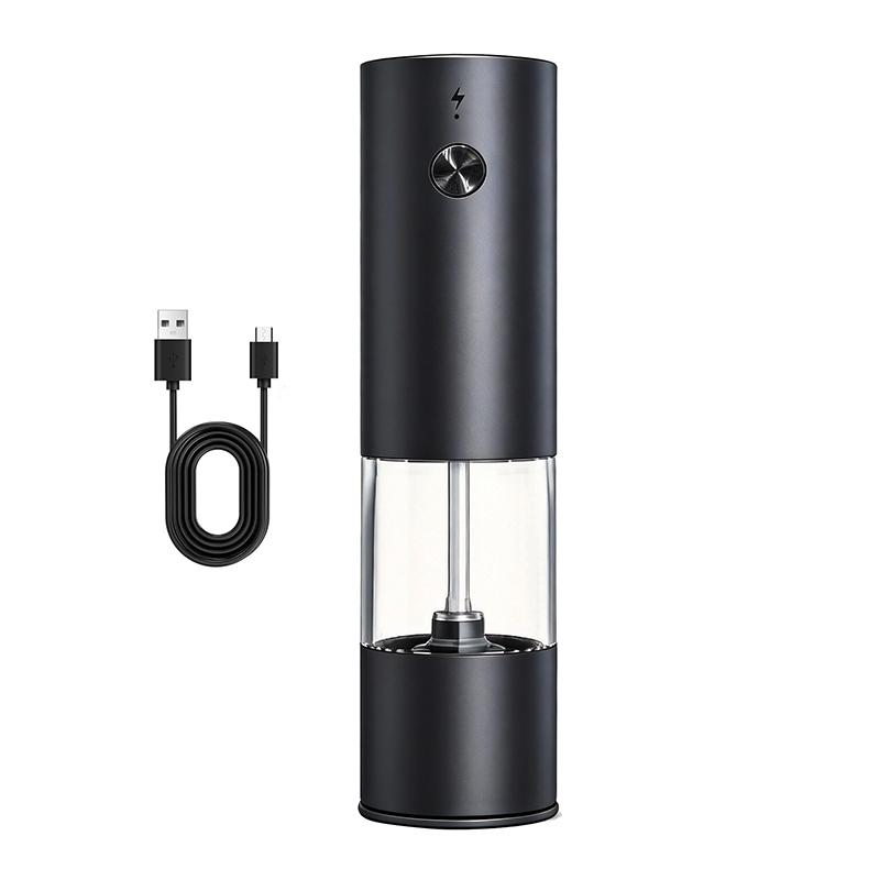 Electric Salt and Pepper Grinder Set USB Rechargeable Electric Adjustable Coarseness Pepper Grinder Mills with Storage Base