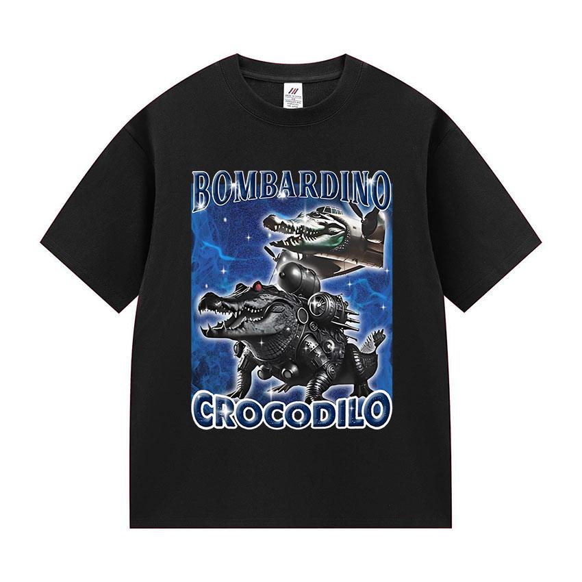 Limitované Bombardino Krokodýl Vtipné Meme Tričko Pánské Dámské Letní O-výstřih Krátký rukáv Tričko Módní Vysoce kvalitní Bavlněná Trička