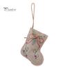 Five Pointed Star Tree Toppers Burlap Christmas Ornaments, Rustic Linen Fabric Hanging Decoration, Ball Stocking Farmhouse Ornaments Shaped