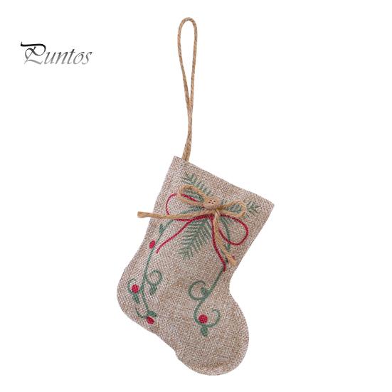 Five Pointed Star Tree Toppers Burlap Christmas Ornaments, Rustic Linen Fabric Hanging Decoration, Ball Stocking Farmhouse Ornaments Shaped