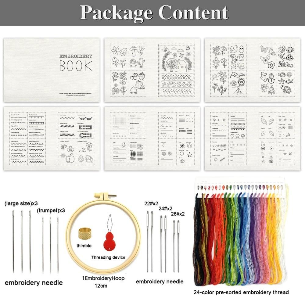 Creative DIY Stitch Book Handcrafted with Patterns Book Embroidery Stitch Books Sewing Book Gifts