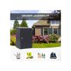 Abri de jardin - MUVOE - 1 x 1 m - Acier galvanisé - Porte verrouillable - Gris foncé