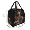 Skeleton Playing Violin Halloween Insulated Lunch Bag for Women Kids Leakproof Food Boxes Thermal Lunch Box Tote