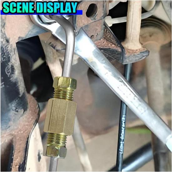 3PCS 3/16" Brake Line Kit With Fittings, Flexible 16" Long Stainless Steel Brake Lines Tubing With Inverted Double Flares & Standard Tube Nut,