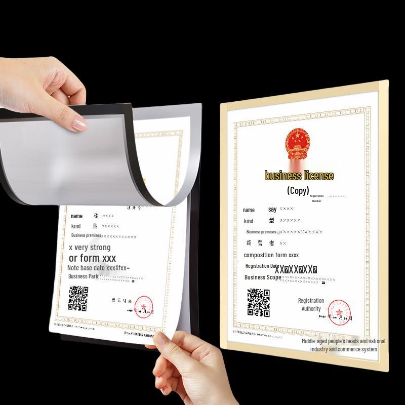 Magnetic Document Display Frames