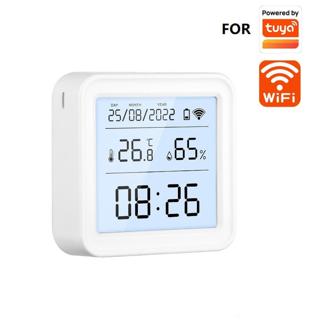For Tuya WiFi Smart Thermometer Hygrometer Indoor Digital Sensor for Temperature Humidity with Easy Setup and App Control