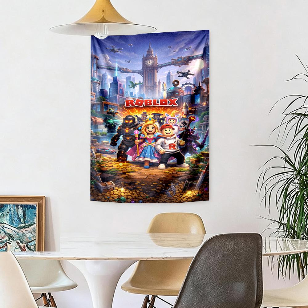 Roblox Wall Decor Tapestry Art For Pet Memorial Birthdaywedding Party Backdrop Family Gift