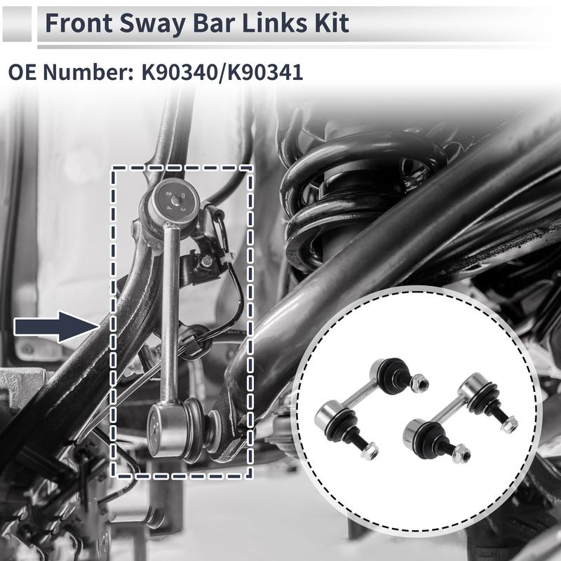 X Autohaux Front Stabilizer Bar Links No Bushing for ACURA CL 2001 - 2003 No.K90340/K90341