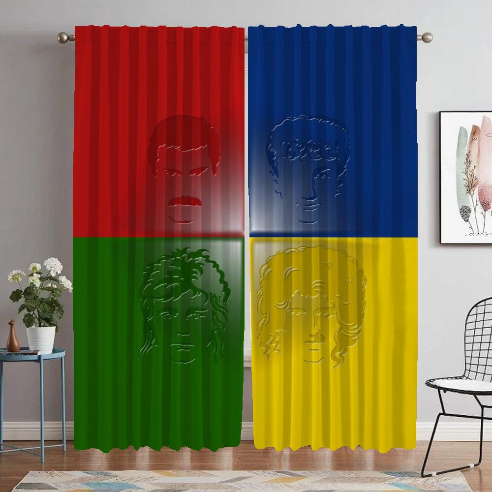Kitchen Curtains for Bedroom Queen Partition Home Interior Curtains 2 Pieces Living Room Curtain Halloween Decoration Shades