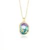 Woman  Oil Painting Necklace - A Niche Collar Chain with Simple and Versatile Shell Pendant Necklace