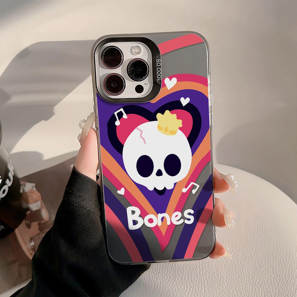 Applicable to iPhone17ProMax Halloween Personalized Skull Mobile Phone Case Apple 15/16 Niche 14Pro Large Hole