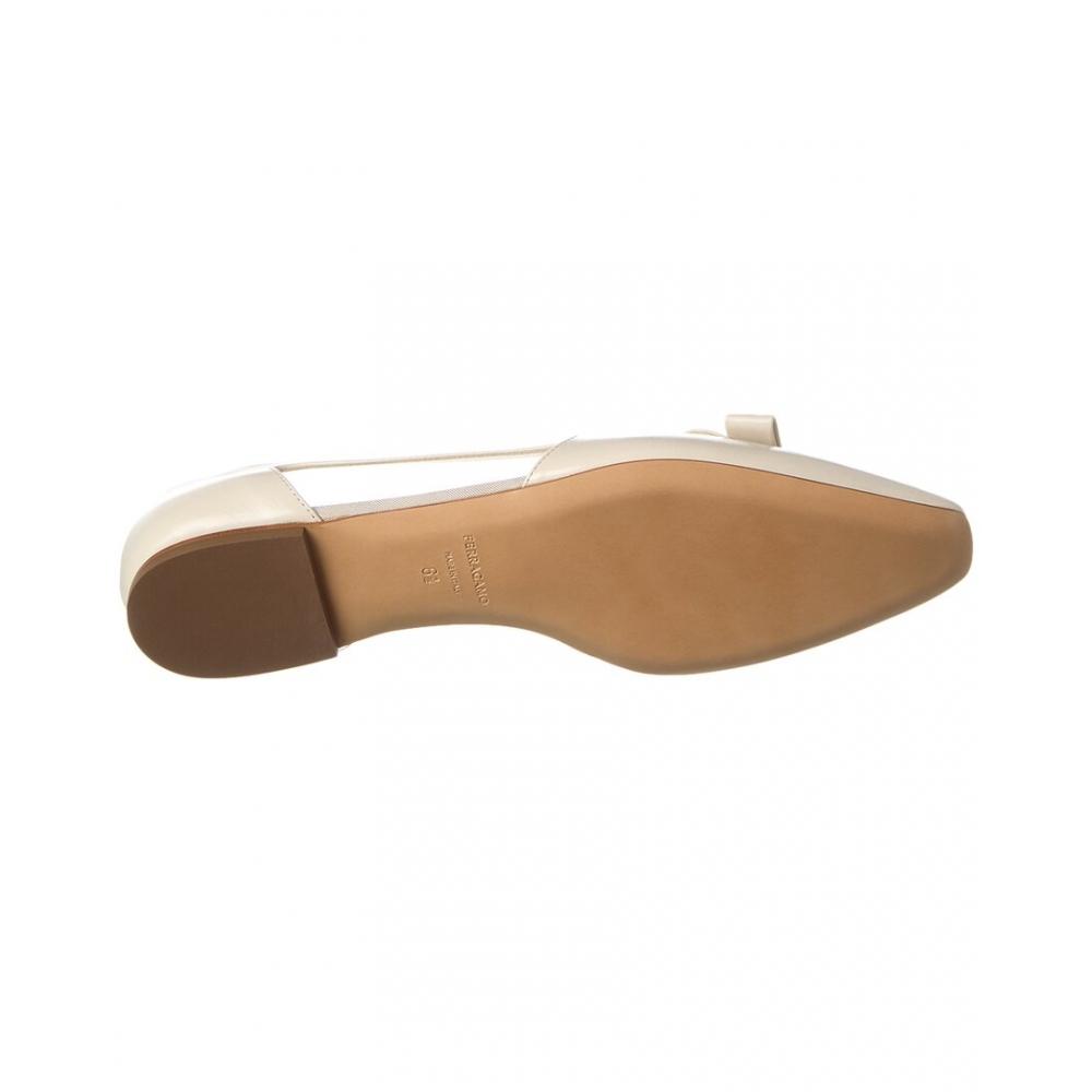 Salvatore Ferragamo Ferragamo Terea Leather Flat White