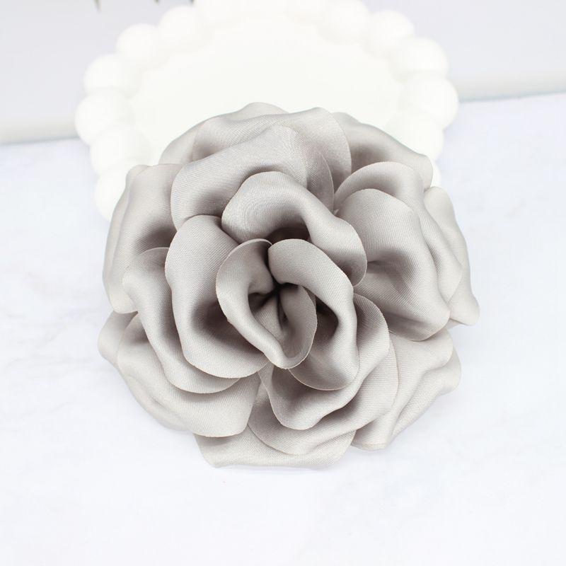 Elegant 3D Satin Fabric Brooch - Large Floral Pin for Sweaters and Suits (10cm)