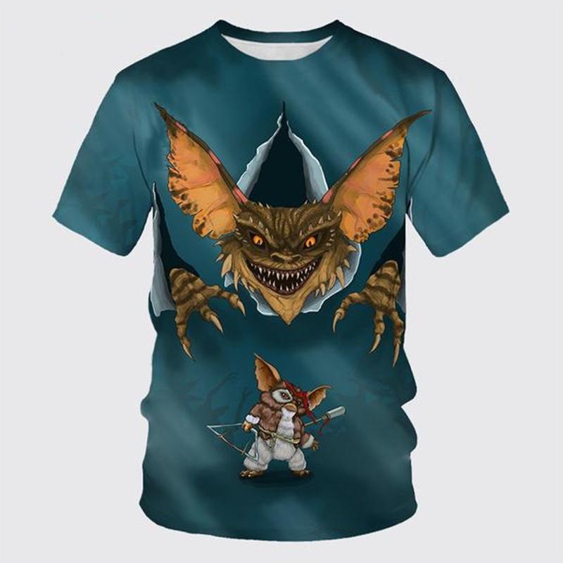 New Fashion Comedy Movie Cartoon Gremlins 3D Print Men's Women 's T-shirts Summer Funny Cool Harajuku Streetwear Unisex T-shirt