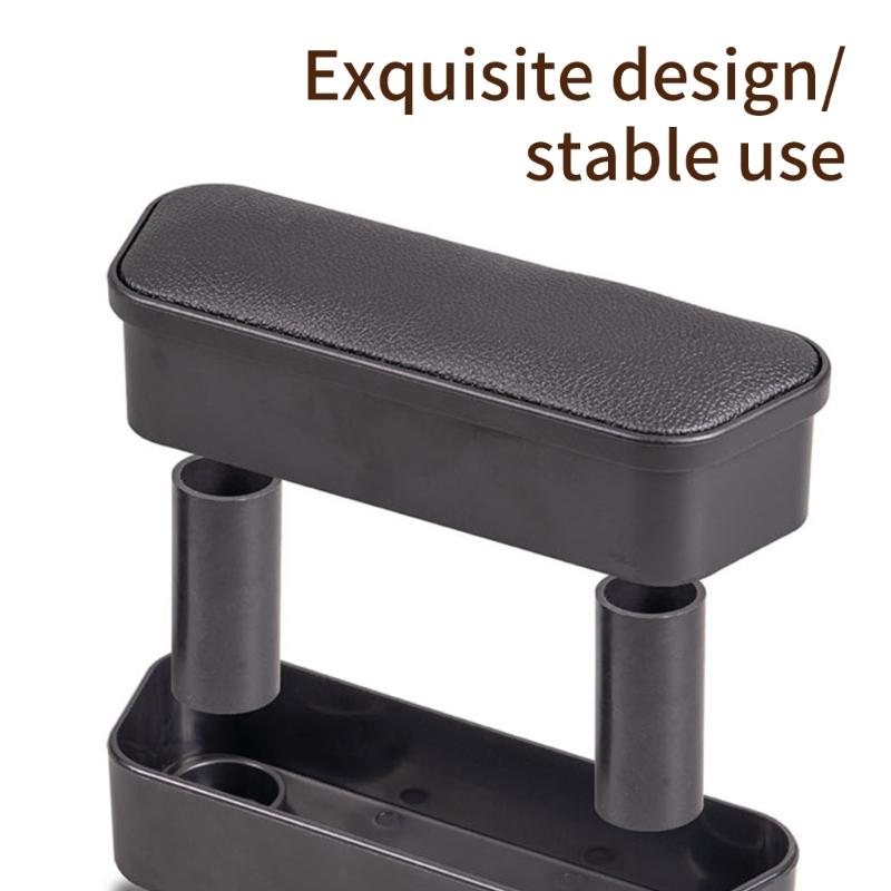 Quick Install Adjustable Car Seat Storage Box Organizer Tray Armrest Cushion With Memory Foam Pad And Spacious Organizer