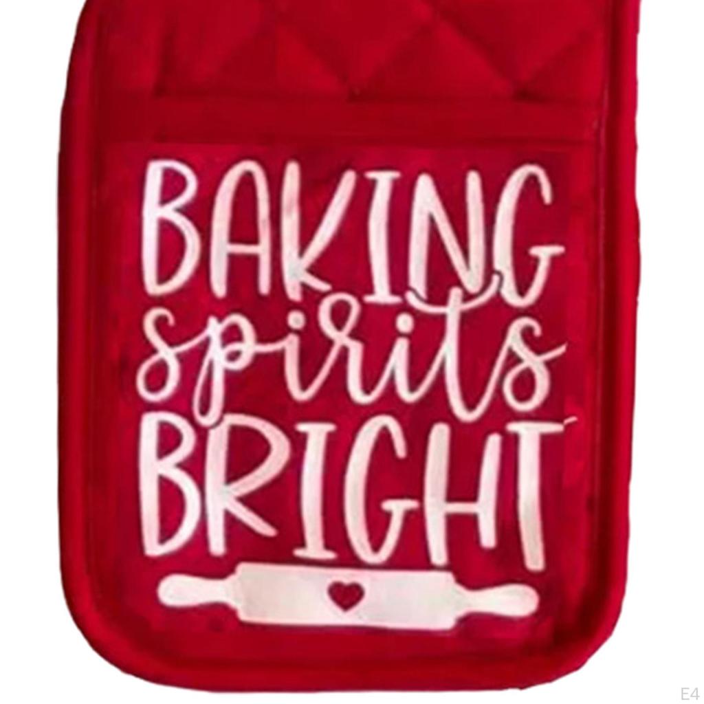 Christmas Pot Holders for Kitchen Potholders 25x18cm Non Slip Heat Resistant Oven Mitts Pad