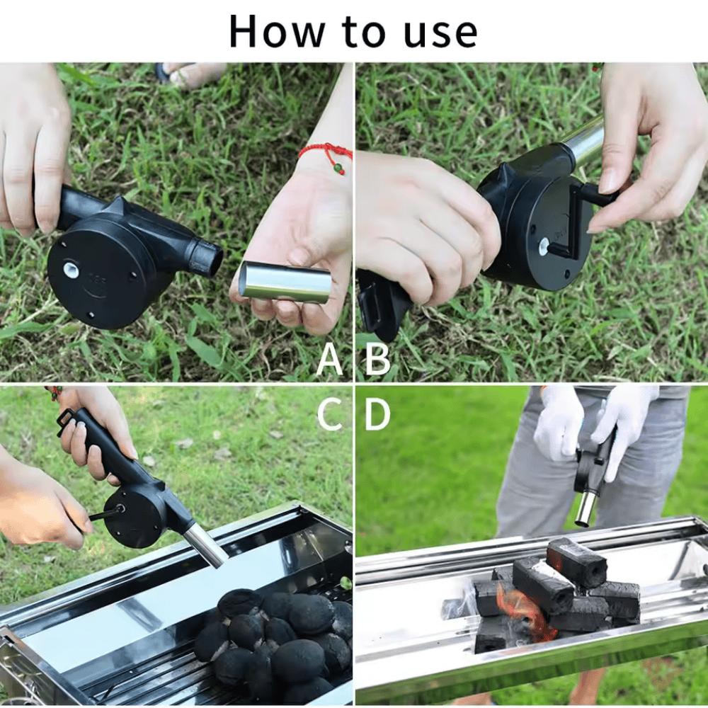 Hand Blower Household Hand for Outdoor Picnic Camping Cooking Barbecue Charcoal Grills Stov Accessories Outdoor Hand Tools
