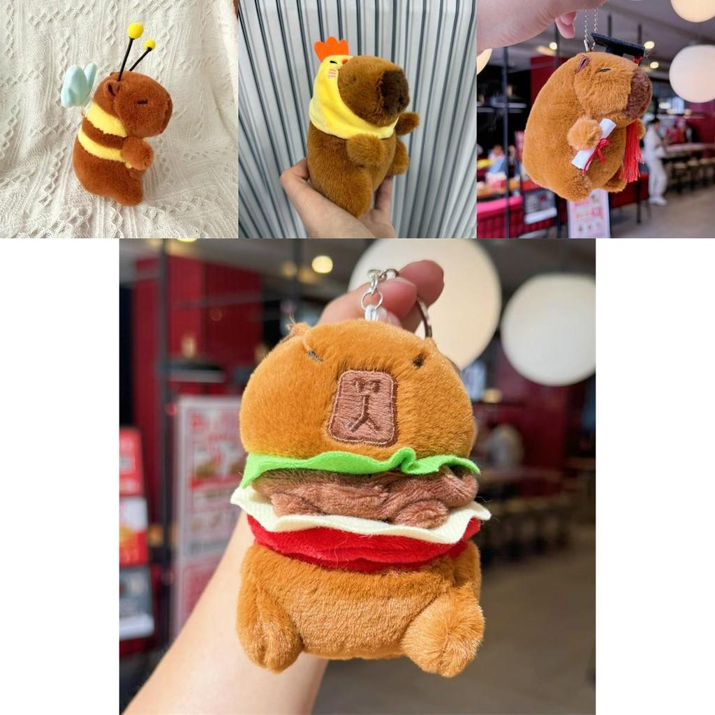 Capybara Keychain Plush Toy With Sparkling Chain For Animal Collectors