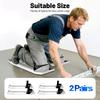 2 Pairs Concrete Knee Boards, 201 Stainless Steel with Adjustable Straps & Knee Pad for Concrete Finishing, Kneeling Protection