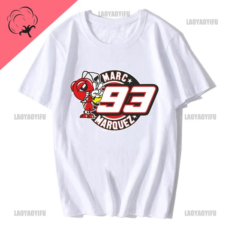 Cool Red Ant From Marquez Logo T-Shirts Men Women Marquez Motorcycle Racing Game 93  Short Sleeve Adult Clothing