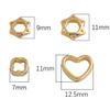 Six-pointed Star Bead Ring Peach Heart Beads Jewelry Spacer Beads 14kGold-plated Accessories DIY Handmade 1pc